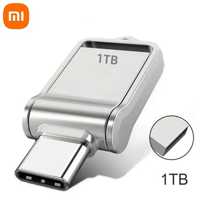 فلاش درايف شاومي 2 تيرابايت USB 3.2 عالي السرعة بمنفذ Type-C مزدوج الاستخدام ذاكرة فلاش 512 جيجابايت 1 تيرابايت للهاتف وأجهزة الكمبيوتر ويندوز 11