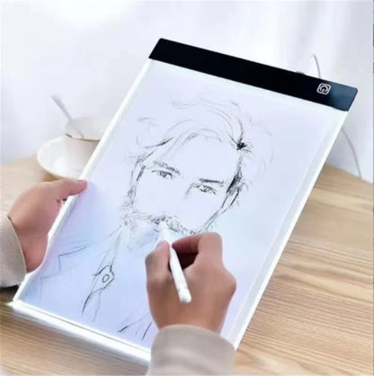 طاولة رسم LED - لوح رسم شفاف قابل لتعديل الإضاءة مع إضاءة ليلية