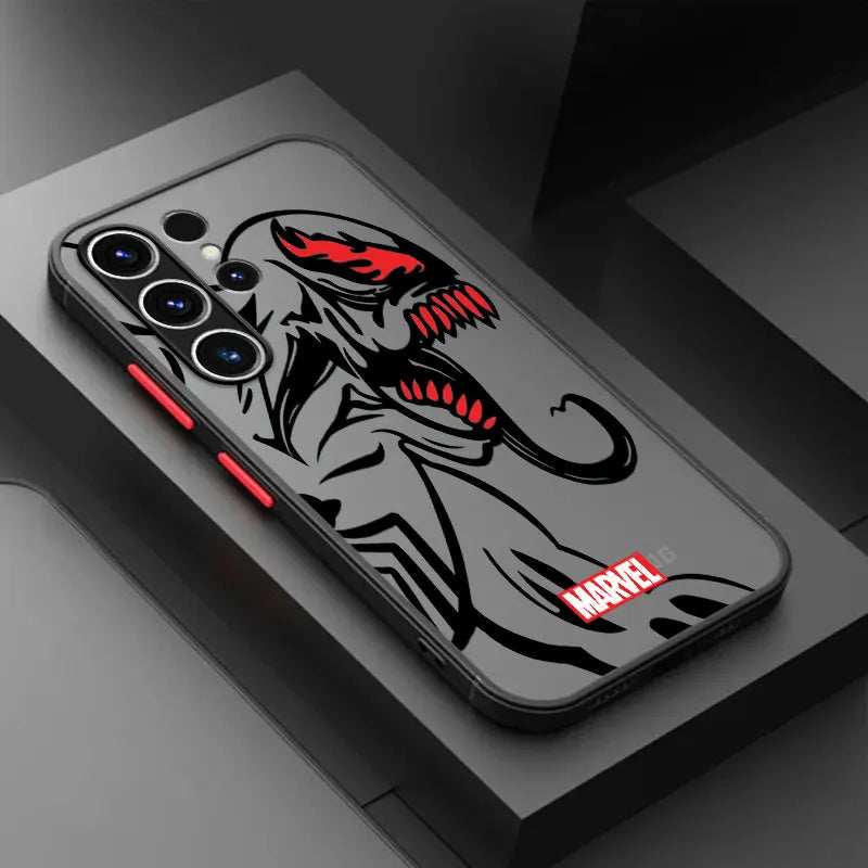 جراب مقاوم للصدمات لسامسونج جالاكسي S22 S9 S20 FE S23 Ultra Note 20 S23 FE S21 S24 Plus S10 Plus بتصميم مارفل سبايدرمان آيرون مان