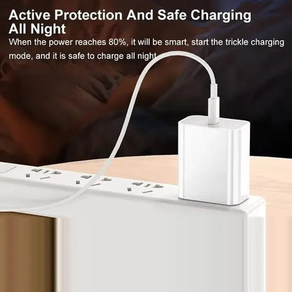 شاحن سريع PD 35 وات USB Type C لآيفون 15 14 13 12 11 برو ماكس ميني بلس XR XS مع كابل شحن البيانات المتوقعة
