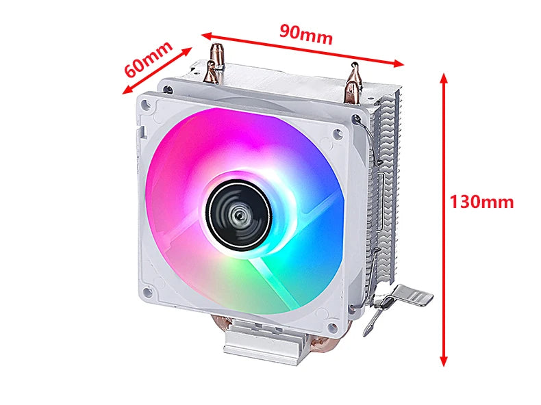 مبرد معالج بالهواء مع مروحة تبريد وأنابيب حرارية 2/4/6 متوافق مع LGA2011 x79 x99 E5 2066 2099 115x 1200 1700 i5 i7 AMD