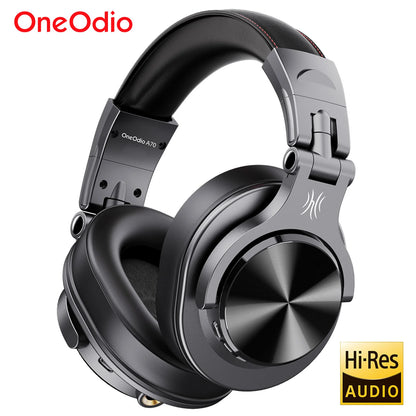 سماعات Oneodio Fusion A70 بلوتوث 5.2 - سماعات صوت عالي الدقة لاسلكية فوق الأذن - سماعات استوديو احترافية للمراقبة والدي جي - 72 ساعة تشغيل