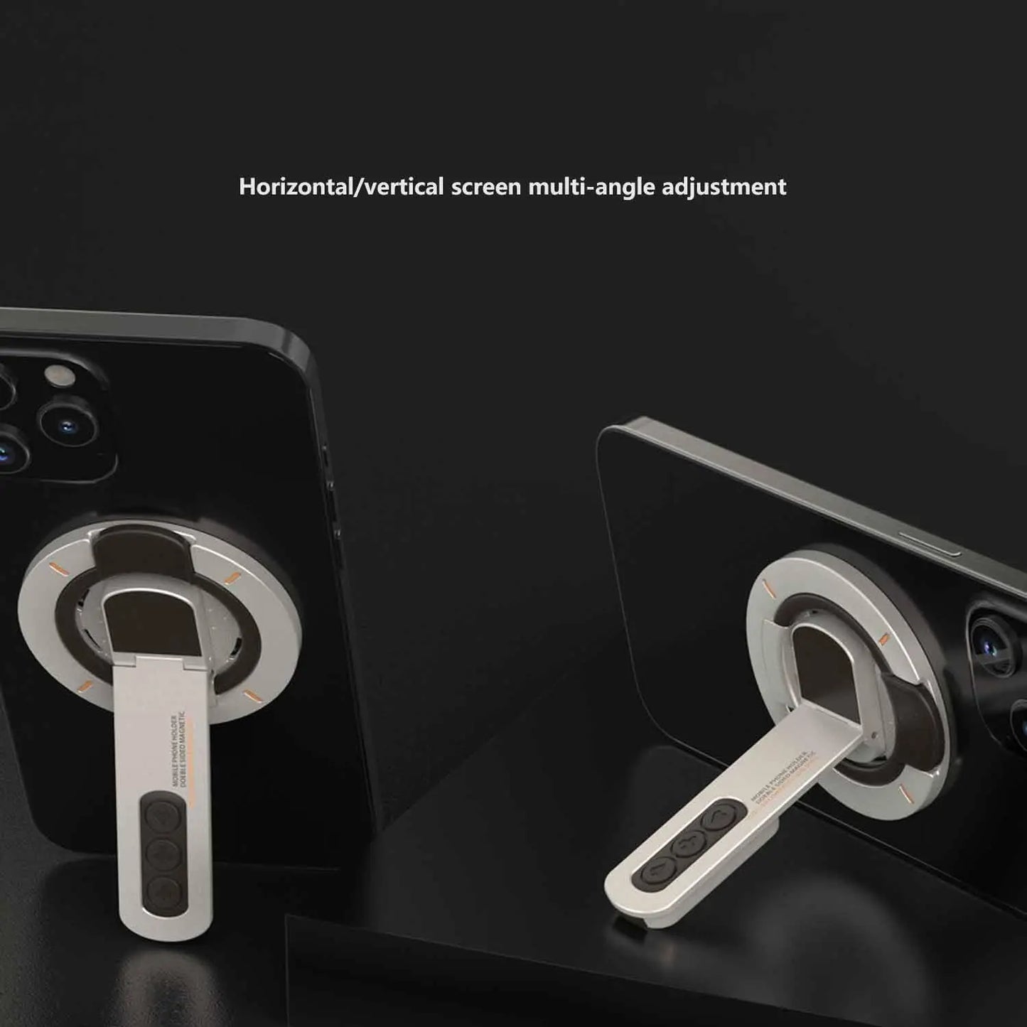 حامل هاتف مغناطيسي MagSafe، حلقة إصبع مغناطيسية 3 في 1 وحامل هاتف مغناطيسي مزدوج الجهات لأجهزة iPhone 17 16 15 14 13 12