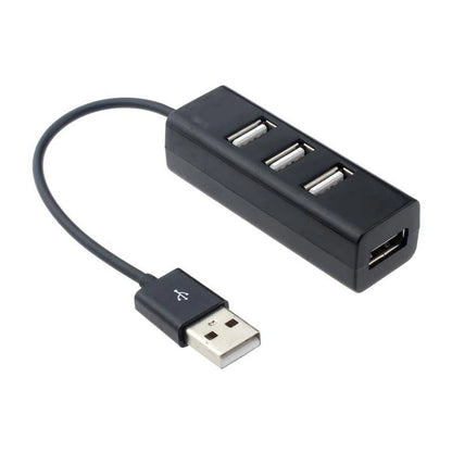 موزع USB صغير 4 منافذ - محول USB 2.0 عالي السرعة - هاب يو إس بي متعدد المنافذ للكمبيوتر وملحقات الحاسوب