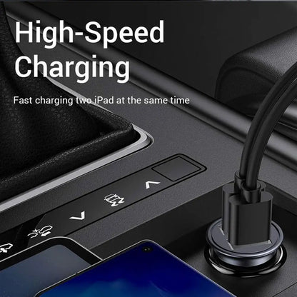 شاحن سيارة USB مزدوج 2.4 أمبير 5 فولت منفذين لولاعة السجائر محول طاقة USB شحن سريع شاحن هاتف السيارة لجميع الهواتف الذكية