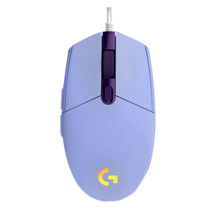 ماوس جيمنج لوجيتك G102 بإضاءة RGB تصميم خفيف الوزن 200-8000 DPI الجيل الثاني مريح للكمبيوتر