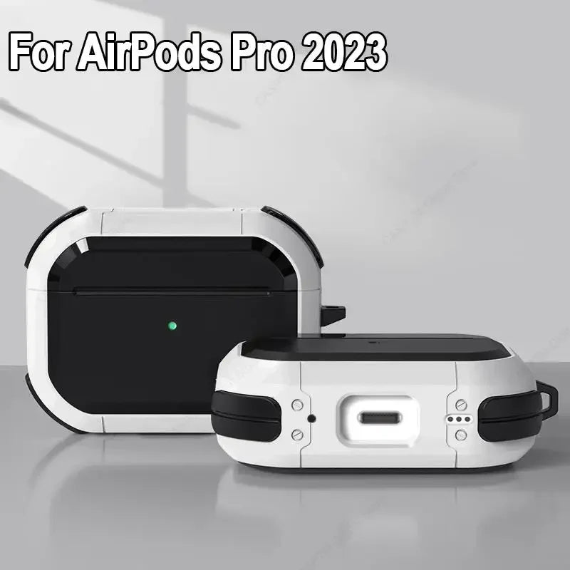 جراب حماية لسماعات AirPods Pro 2 موديل 2023 بمنفذ USB-C - غطاء واقي لسماعات AirPods 4 الجيل الرابع وPro2 الجيل الثالث - حافظة لسماعات Air Pods Pro2 الجيل الثاني
