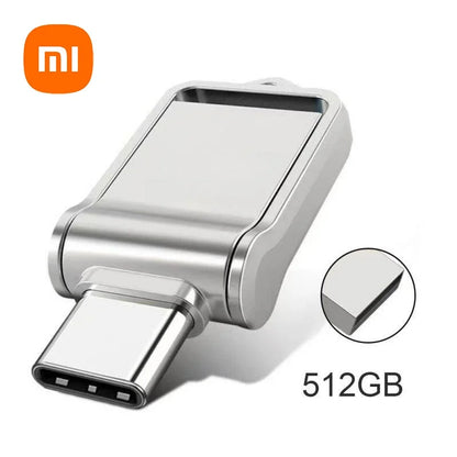 فلاش درايف شاومي 2 تيرابايت USB 3.2 عالي السرعة بمنفذ Type-C مزدوج الاستخدام ذاكرة فلاش 512 جيجابايت 1 تيرابايت للهاتف وأجهزة الكمبيوتر ويندوز 11