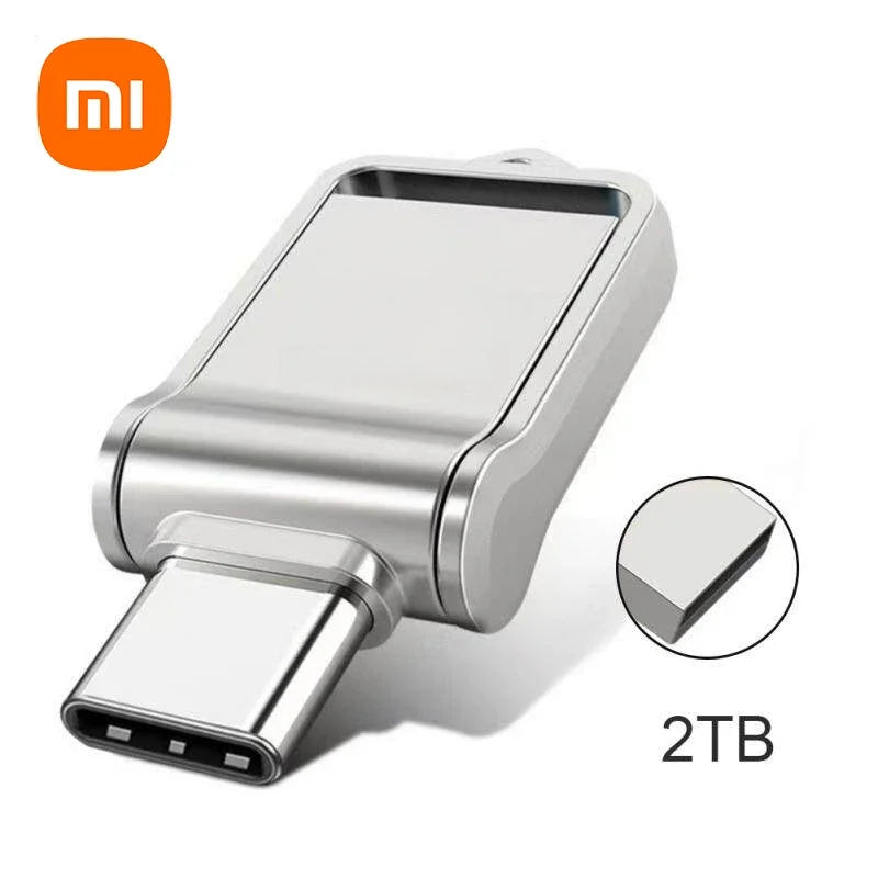 فلاش درايف شاومي 2 تيرابايت USB 3.2 عالي السرعة بمنفذ Type-C مزدوج الاستخدام ذاكرة فلاش 512 جيجابايت 1 تيرابايت للهاتف وأجهزة الكمبيوتر ويندوز 11