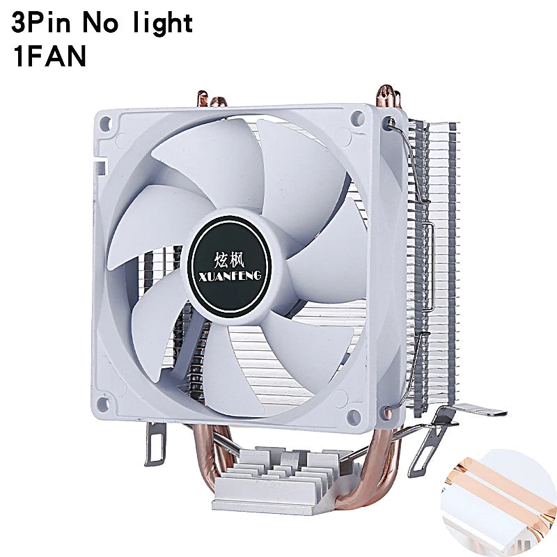 مبرد معالج بالهواء مع مروحة تبريد وأنابيب حرارية 2/4/6 متوافق مع LGA2011 x79 x99 E5 2066 2099 115x 1200 1700 i5 i7 AMD