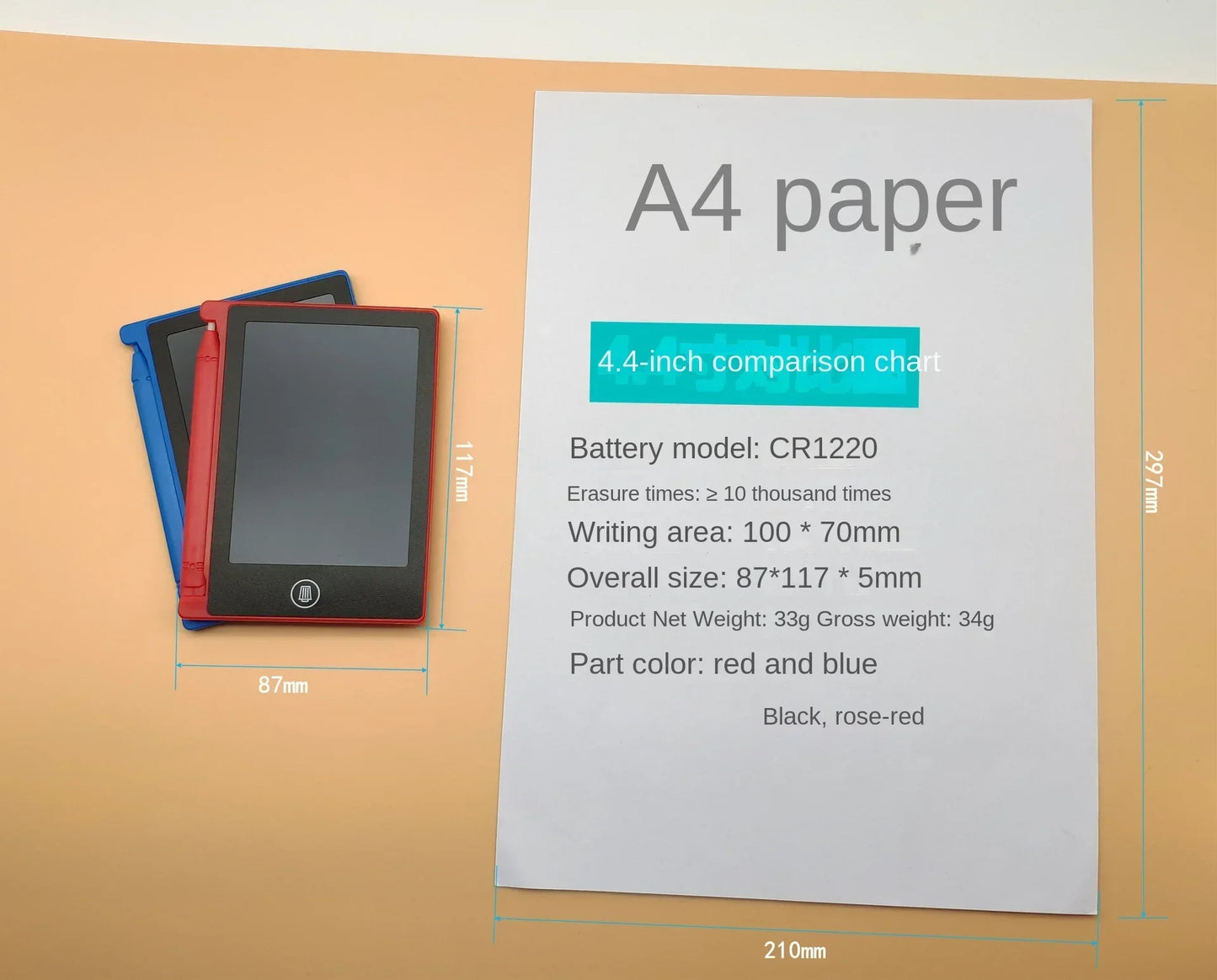لوح رسم إلكتروني LCD 4.4/8.5 بوصة - لوحة رسم للأطفال - لعبة كتابة وخربشة - سبورة سحرية للرسم والكتابة - هدية تعليمية للأطفال
