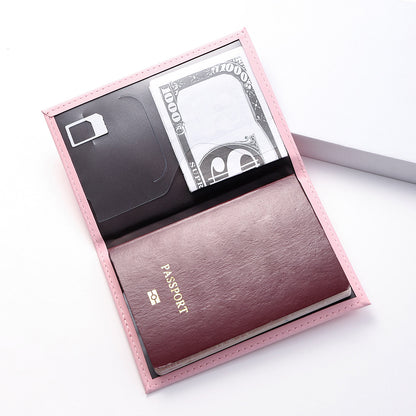 غلاف جواز سفر رجالي ونسائي بتقنية RFID، تصميم عتيق، متعدد الوظائف، لحفظ بطاقات الهوية وبطاقات البنك، مصنوع من جلد PU، محفظة للسفر والاكسسوارات