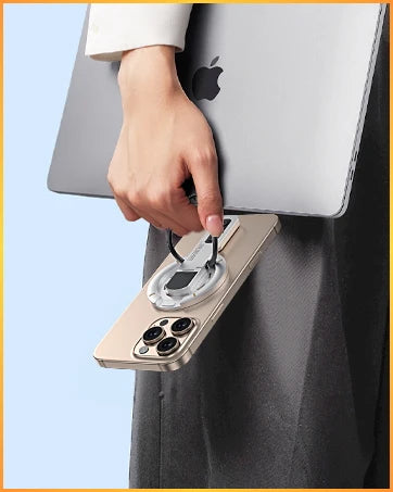 حامل هاتف مغناطيسي MagSafe، حلقة إصبع مغناطيسية 3 في 1 وحامل هاتف مغناطيسي مزدوج الجهات لأجهزة iPhone 17 16 15 14 13 12