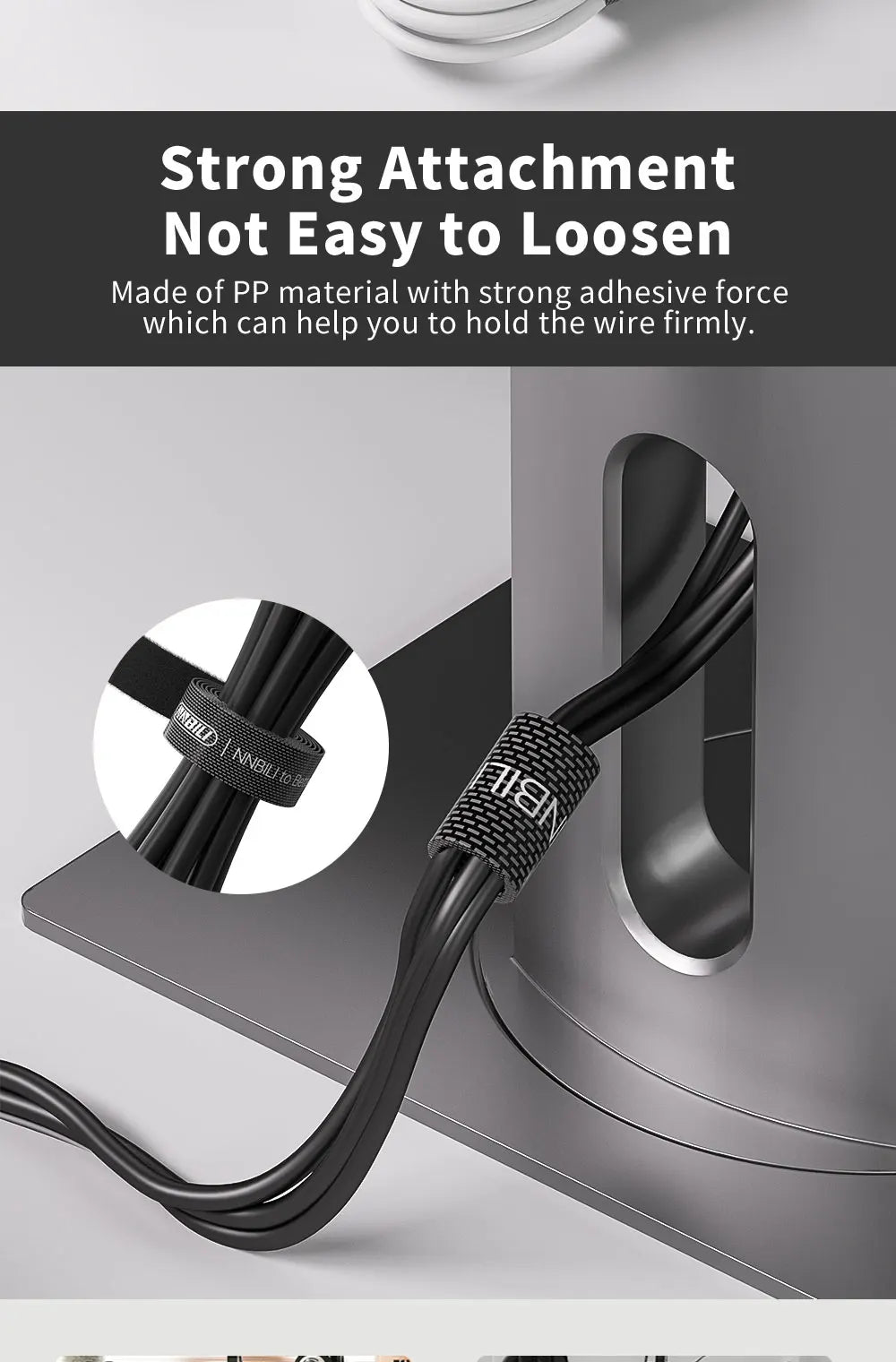 منظم كابلات USB من NNBILI - ربطات لف الأسلاك لإدارة كابلات سماعات الأذن والماوس وشواحن USB حماية الكابلات لأجهزة iPhone وSamsung وXiaomi