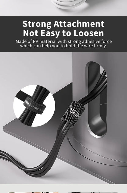 منظم كابلات USB من NNBILI - ربطات لف الأسلاك لإدارة كابلات سماعات الأذن والماوس وشواحن USB حماية الكابلات لأجهزة iPhone وSamsung وXiaomi