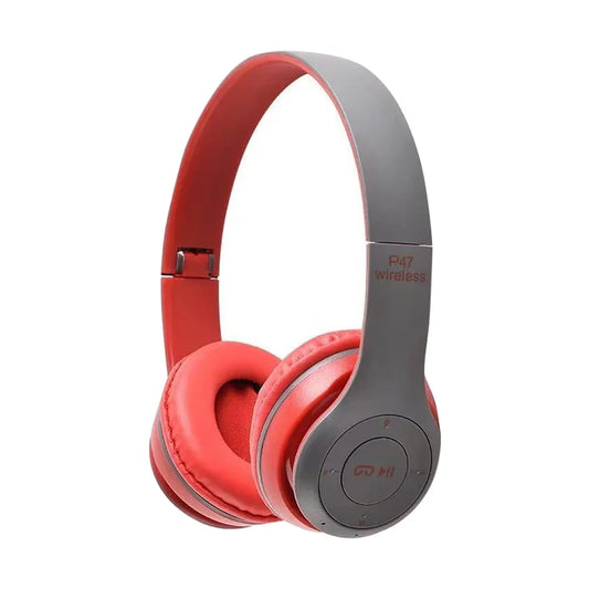 سماعة رأس ستيريو P47 بلوتوث 5.0 قابلة للطي لاسلكية للرياضة والألعاب متوافقة مع iPhone و XiaoMi