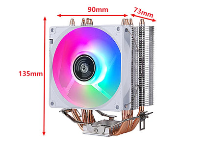 مبرد معالج بالهواء مع مروحة تبريد وأنابيب حرارية 2/4/6 متوافق مع LGA2011 x79 x99 E5 2066 2099 115x 1200 1700 i5 i7 AMD