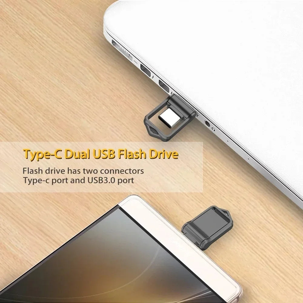 فلاش درايف شاومي 2 تيرابايت USB 3.2 عالي السرعة بمنفذ Type-C مزدوج الاستخدام ذاكرة فلاش 512 جيجابايت 1 تيرابايت للهاتف وأجهزة الكمبيوتر ويندوز 11