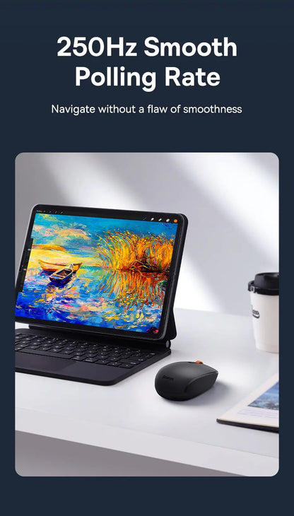 ماوس بيسوس F01B لاسلكي بلوتوث 5.0 بدقة 1600 DPI نقر صامت متوافق مع MacBook تابلت لابتوب PC إكسسوارات الألعاب ماوس 2.4G