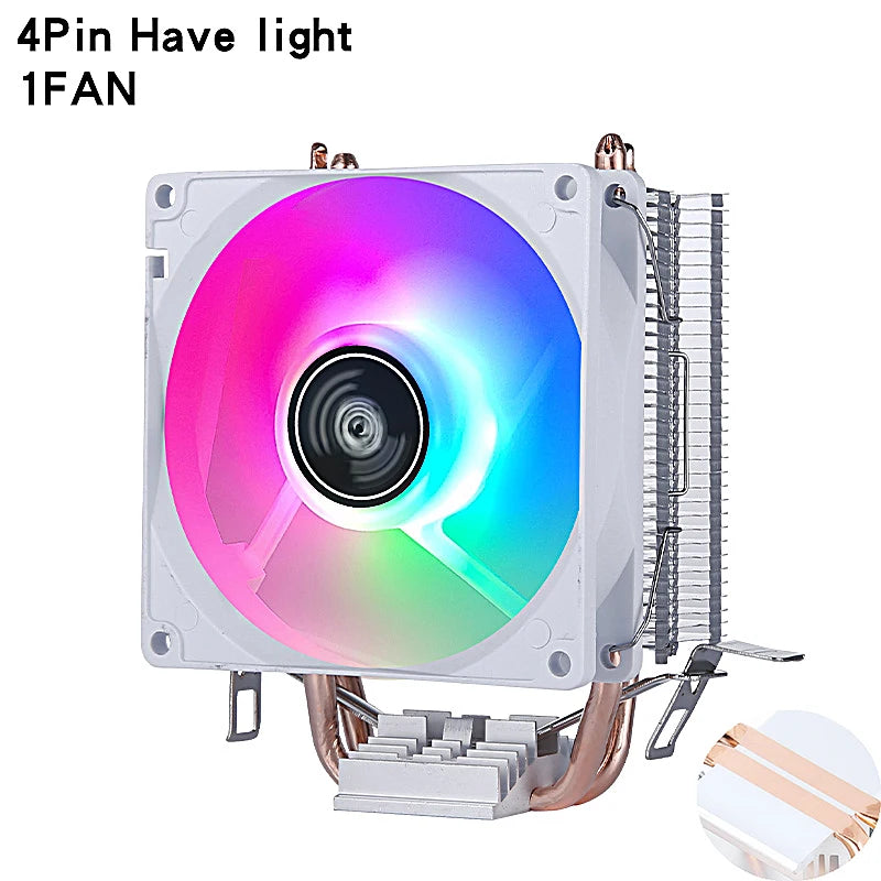 مبرد معالج بالهواء مع مروحة تبريد وأنابيب حرارية 2/4/6 متوافق مع LGA2011 x79 x99 E5 2066 2099 115x 1200 1700 i5 i7 AMD