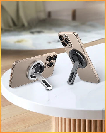حامل هاتف مغناطيسي MagSafe، حلقة إصبع مغناطيسية 3 في 1 وحامل هاتف مغناطيسي مزدوج الجهات لأجهزة iPhone 17 16 15 14 13 12