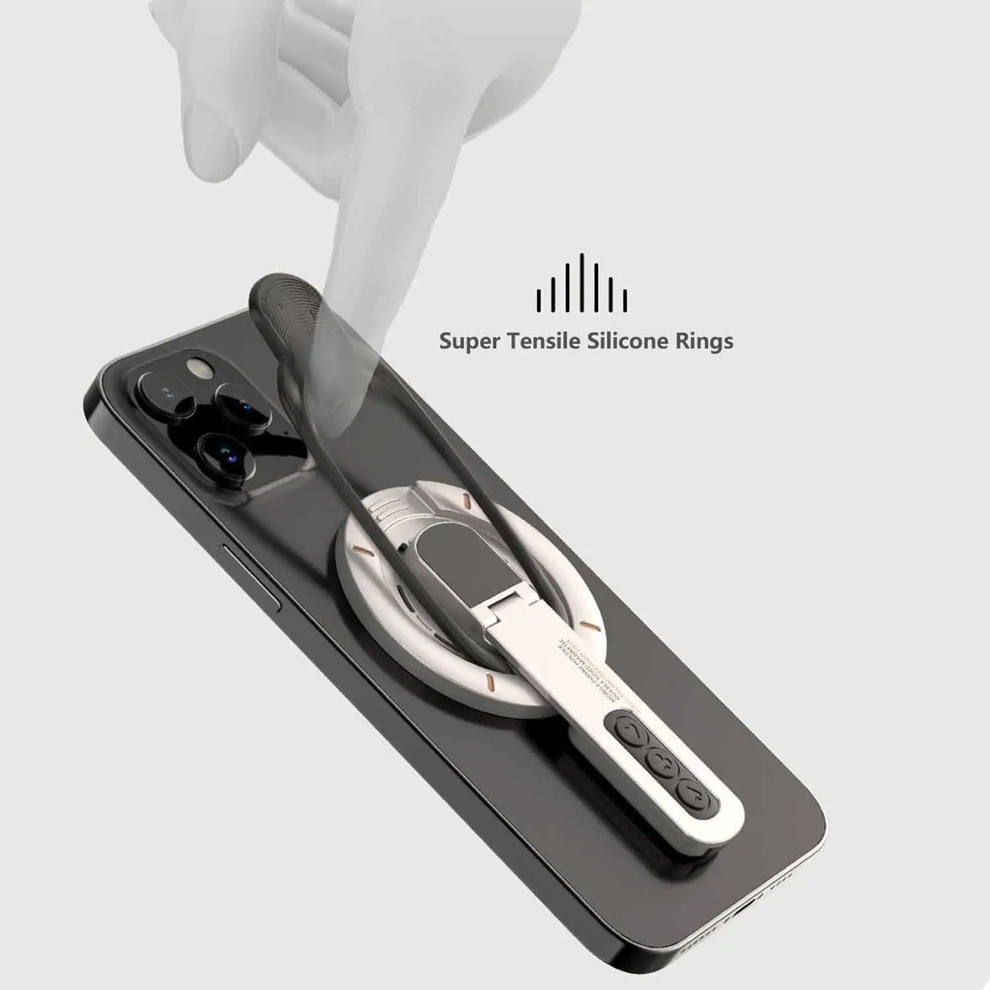 حامل هاتف مغناطيسي MagSafe، حلقة إصبع مغناطيسية 3 في 1 وحامل هاتف مغناطيسي مزدوج الجهات لأجهزة iPhone 17 16 15 14 13 12