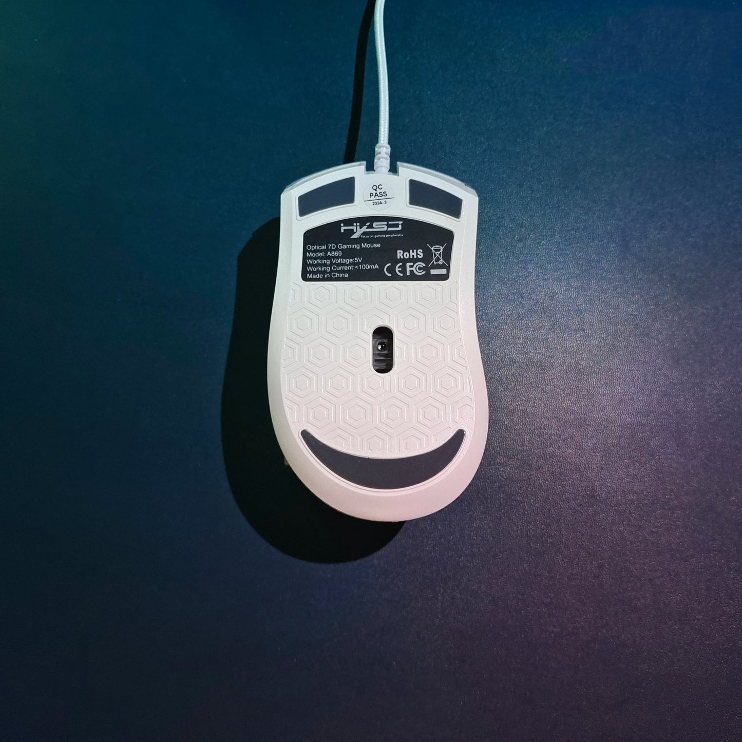 ماوس ألعاب سلكي HXSJ A869 بصري مريح RGB من مادة ABS مع 4 مستويات لضبط الدقة للابتوب والكمبيوتر - الخيار الشائع