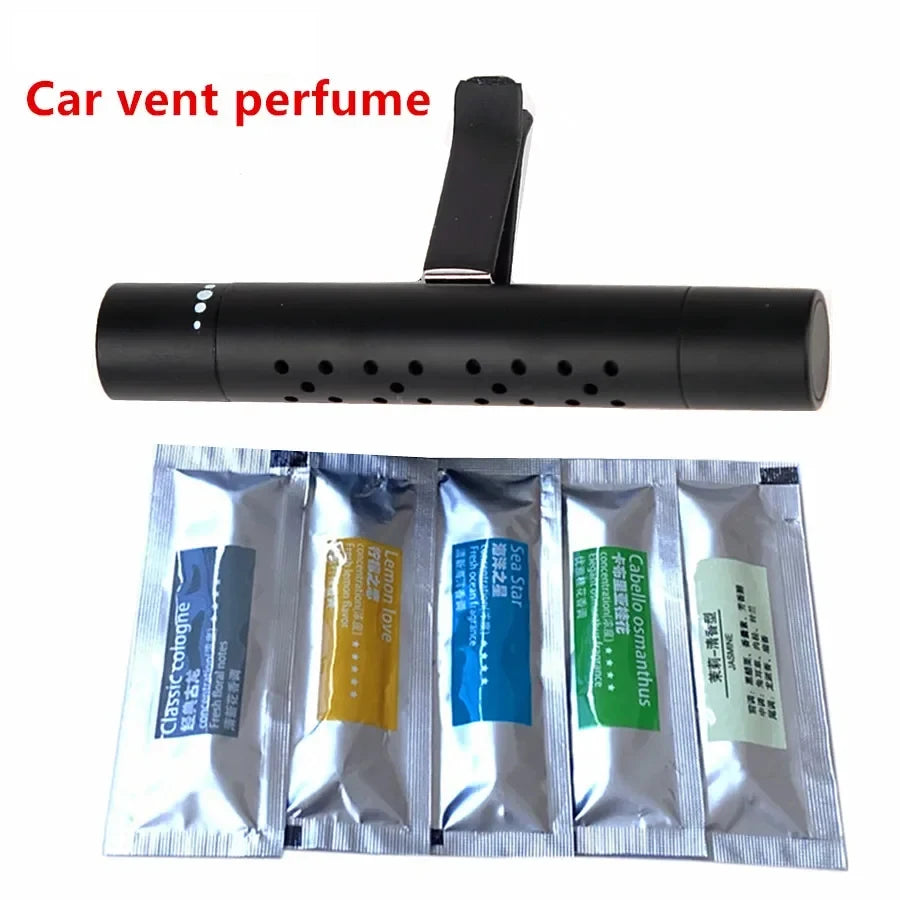 معطر هواء السيارة بمشبك التهوية - موزع عطر داخلي للسيارة، رائحة طويلة المدى للمركبات 6 أنماط، إكسسوارات سيارة قابلة لإعادة التعبئة