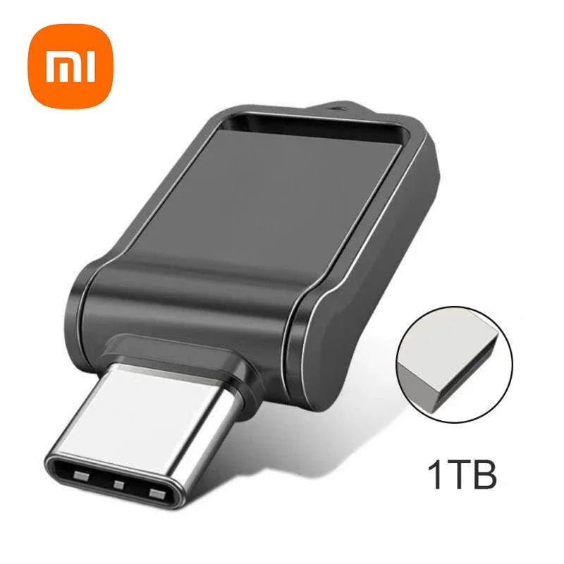 فلاش درايف شاومي 2 تيرابايت USB 3.2 عالي السرعة بمنفذ Type-C مزدوج الاستخدام ذاكرة فلاش 512 جيجابايت 1 تيرابايت للهاتف وأجهزة الكمبيوتر ويندوز 11