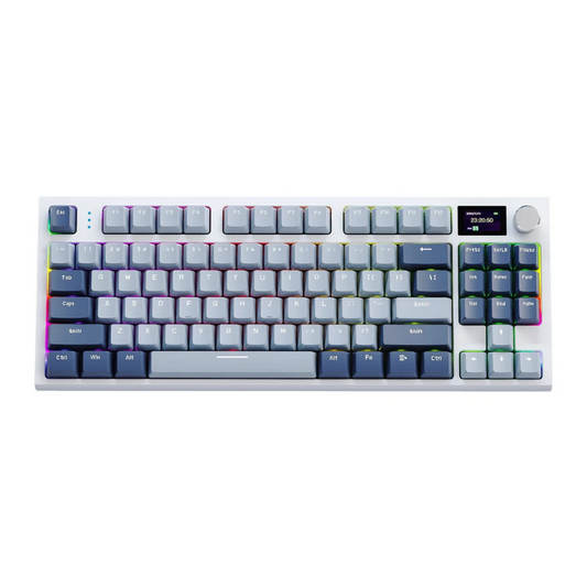 لوحة مفاتيح ميكانيكية Attack Shark K86 بمقبض معدني، شاشة TFT، تبديل سريع، إضاءة RGB، بلوتوث/لاسلكي، لوحة مفاتيح ألعاب بوظائف الماكرو